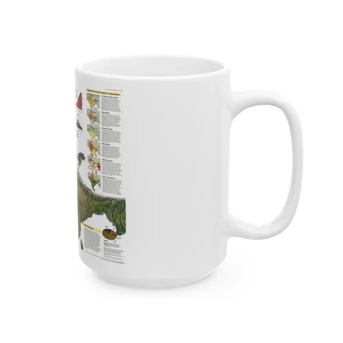 India (1997) (Map) White Coffee Mug - Go Mug Yourself