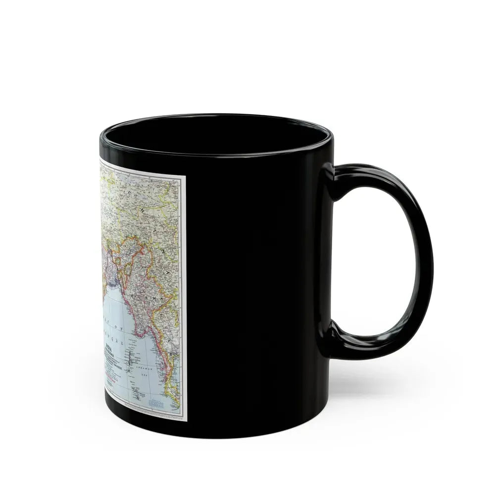India and Burma (1946) (Map) Black Coffee Mug - Go Mug Yourself