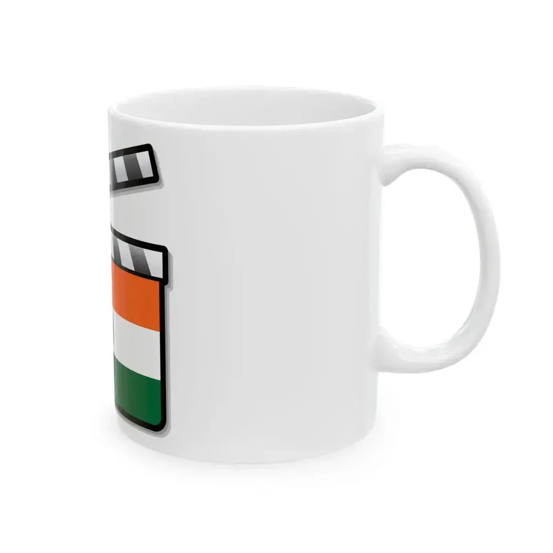 India film clapperboard (India) White Coffee Mug - Go Mug Yourself