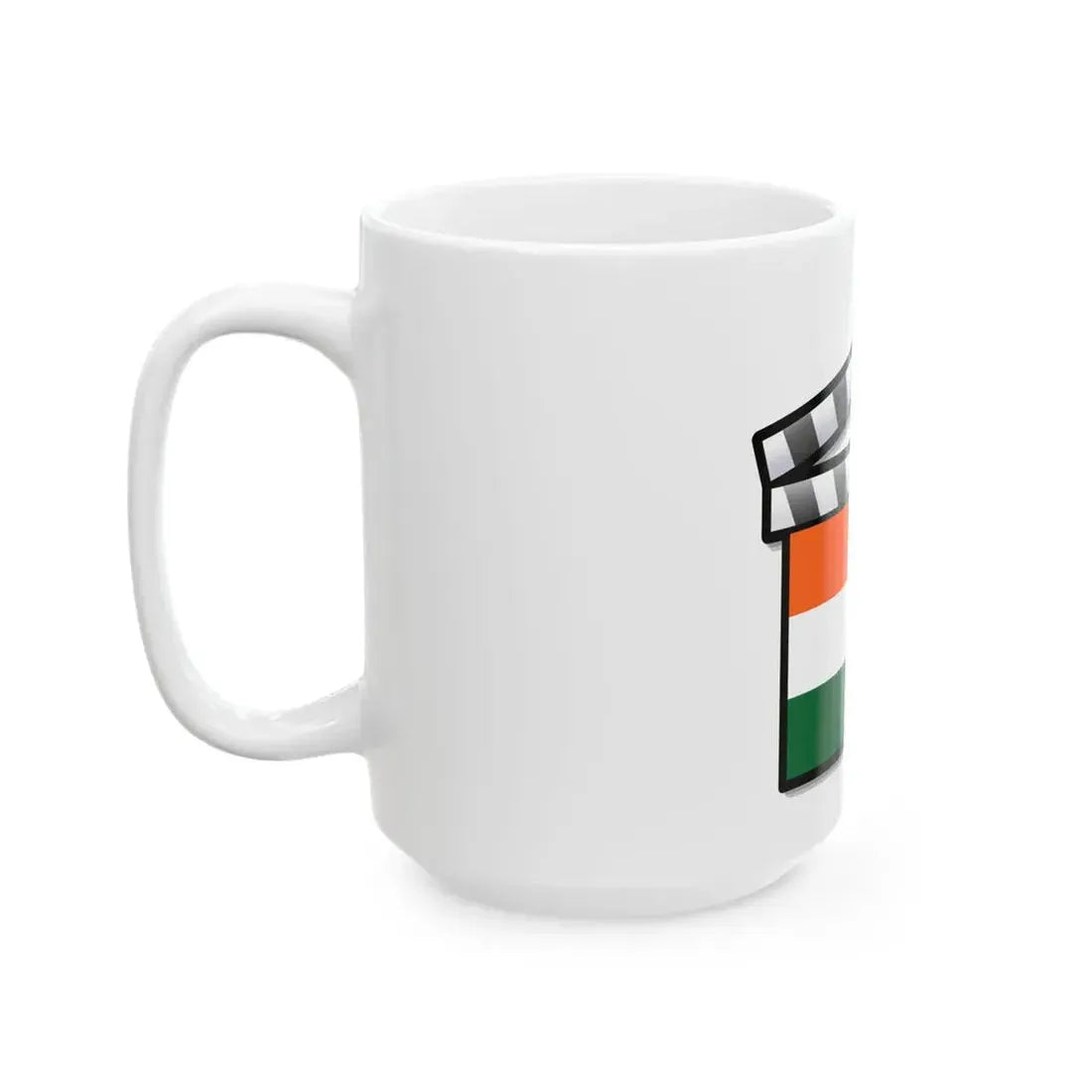 India film clapperboard (India) White Coffee Mug - Go Mug Yourself
