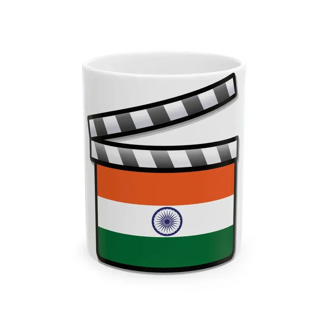 India film clapperboard variant (India) White Coffee Mug 11oz - Go Mug Yourself
