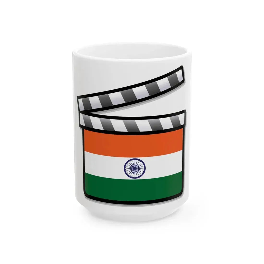 India film clapperboard variant (India) White Coffee Mug 15oz - Go Mug Yourself