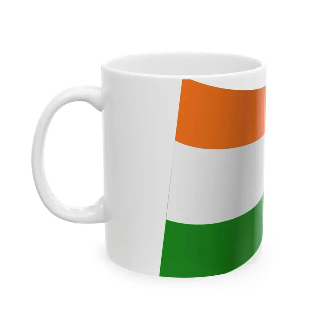 India Flag - iconic waving (India) White Coffee Mug - Go Mug Yourself