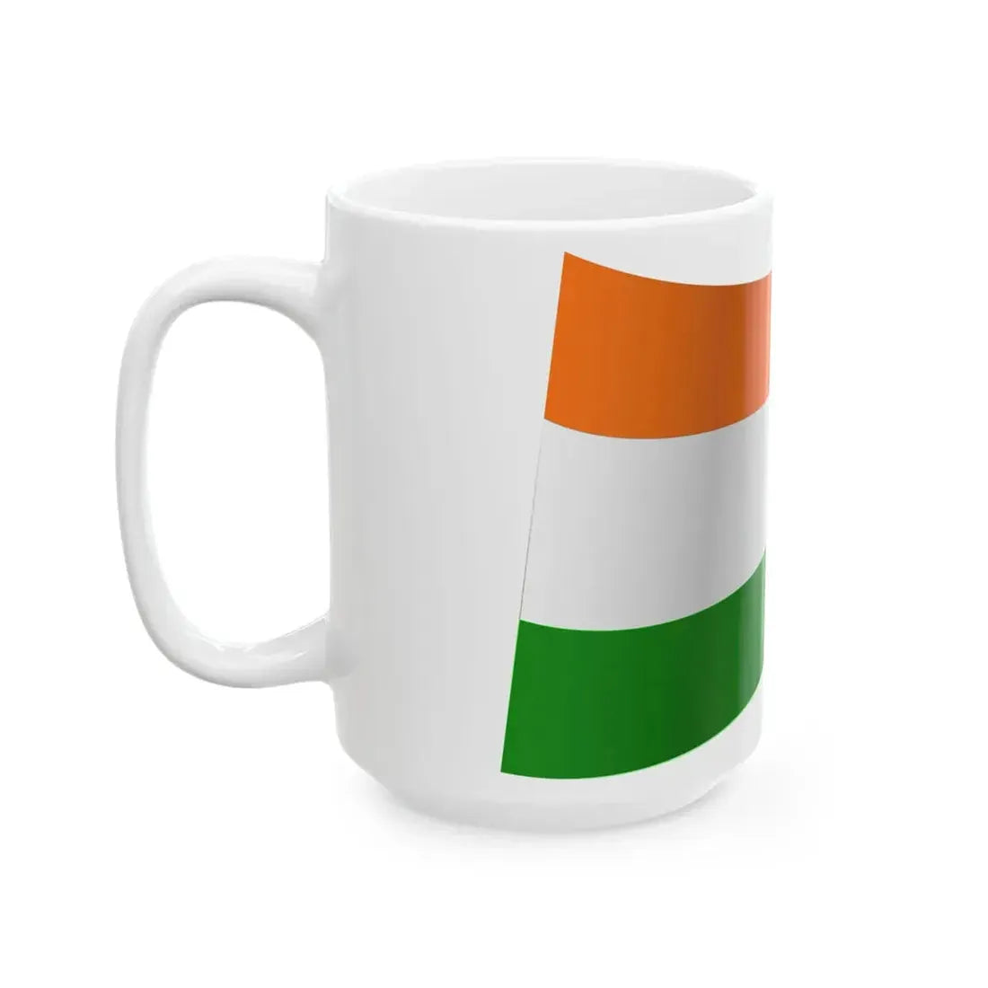 India Flag - iconic waving (India) White Coffee Mug - Go Mug Yourself