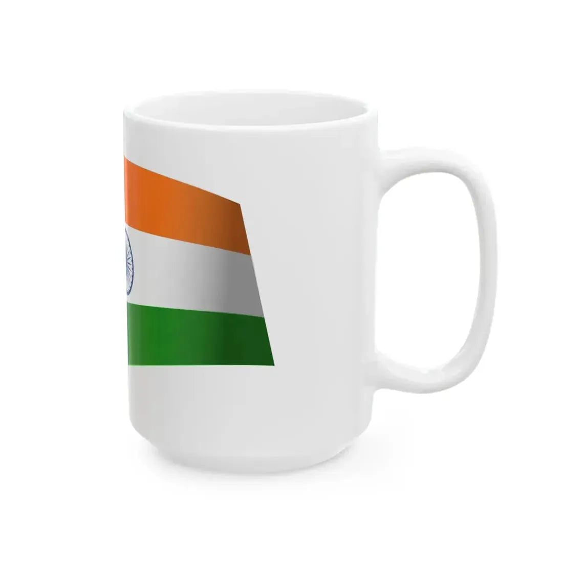 India Flag - iconic waving (India) White Coffee Mug - Go Mug Yourself