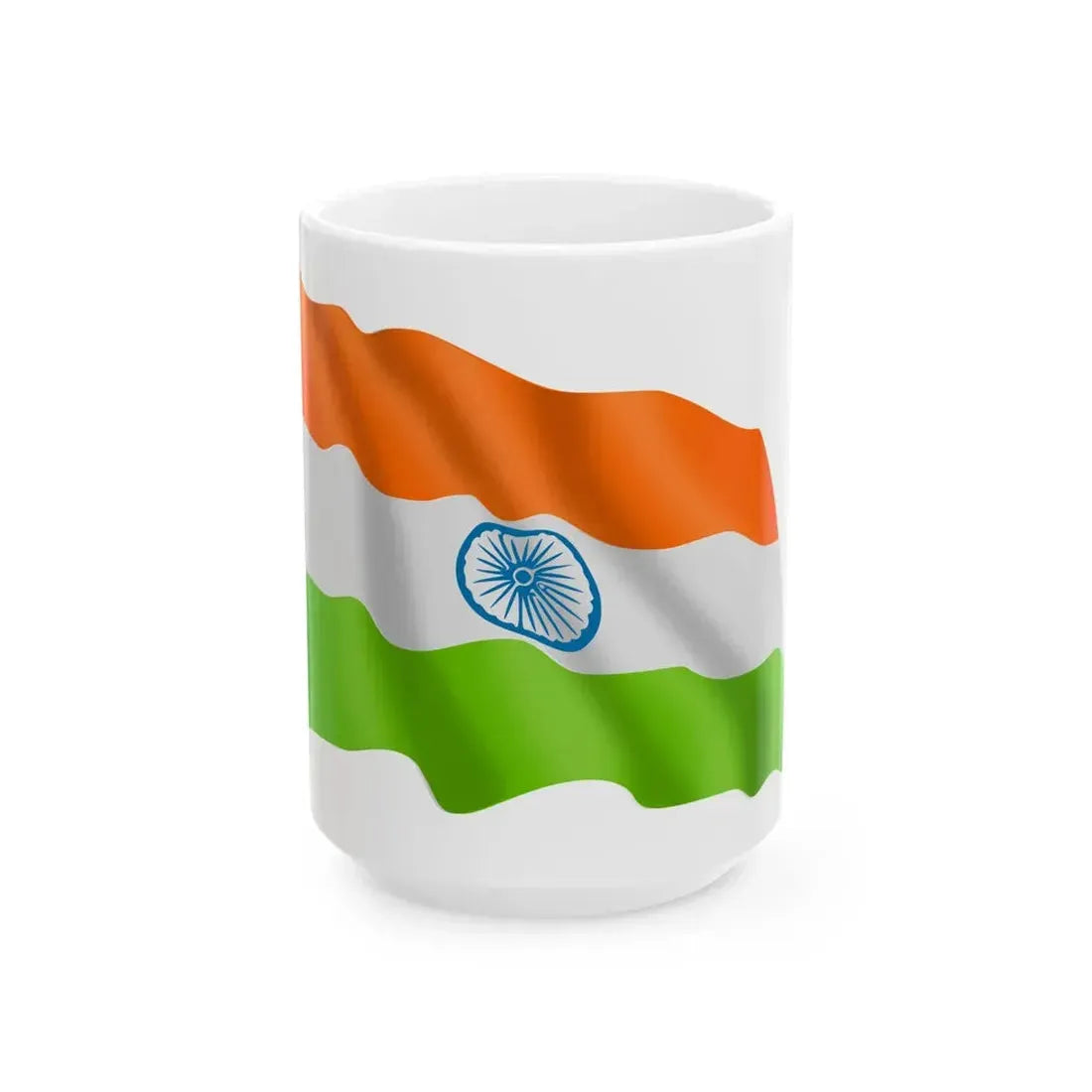 India-flag (India) White Coffee Mug 15oz - Go Mug Yourself