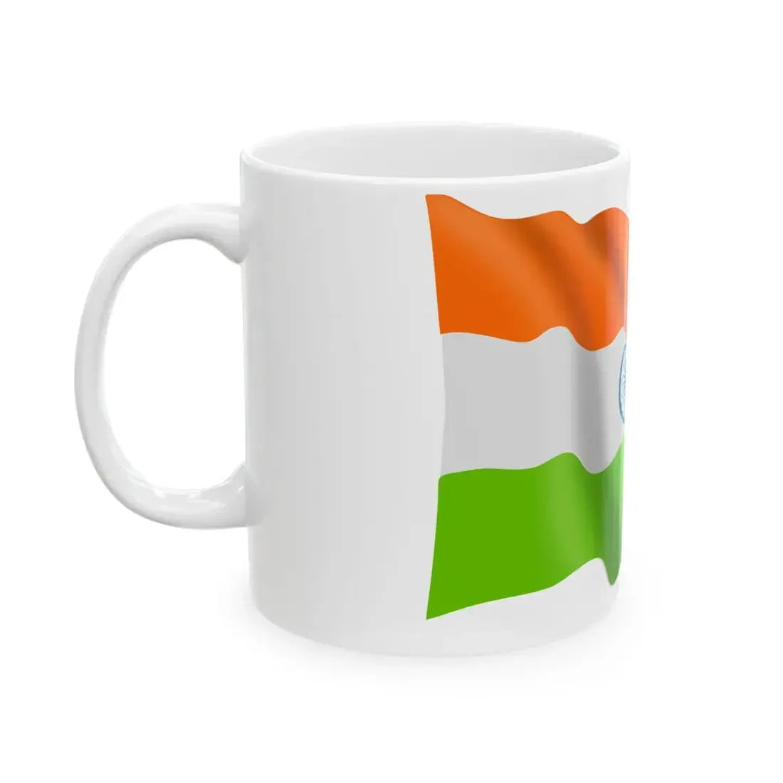 India-flag (India) White Coffee Mug - Go Mug Yourself