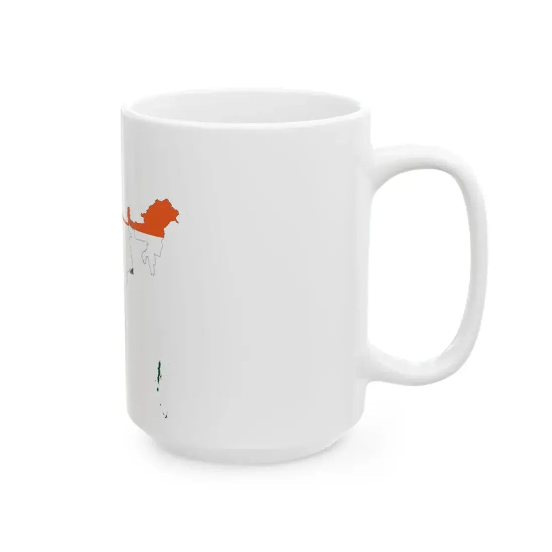 India-Flagmap (India) White Coffee Mug - Go Mug Yourself