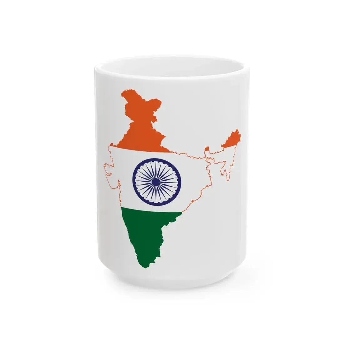 India geo stub (India) White Coffee Mug 15oz - Go Mug Yourself