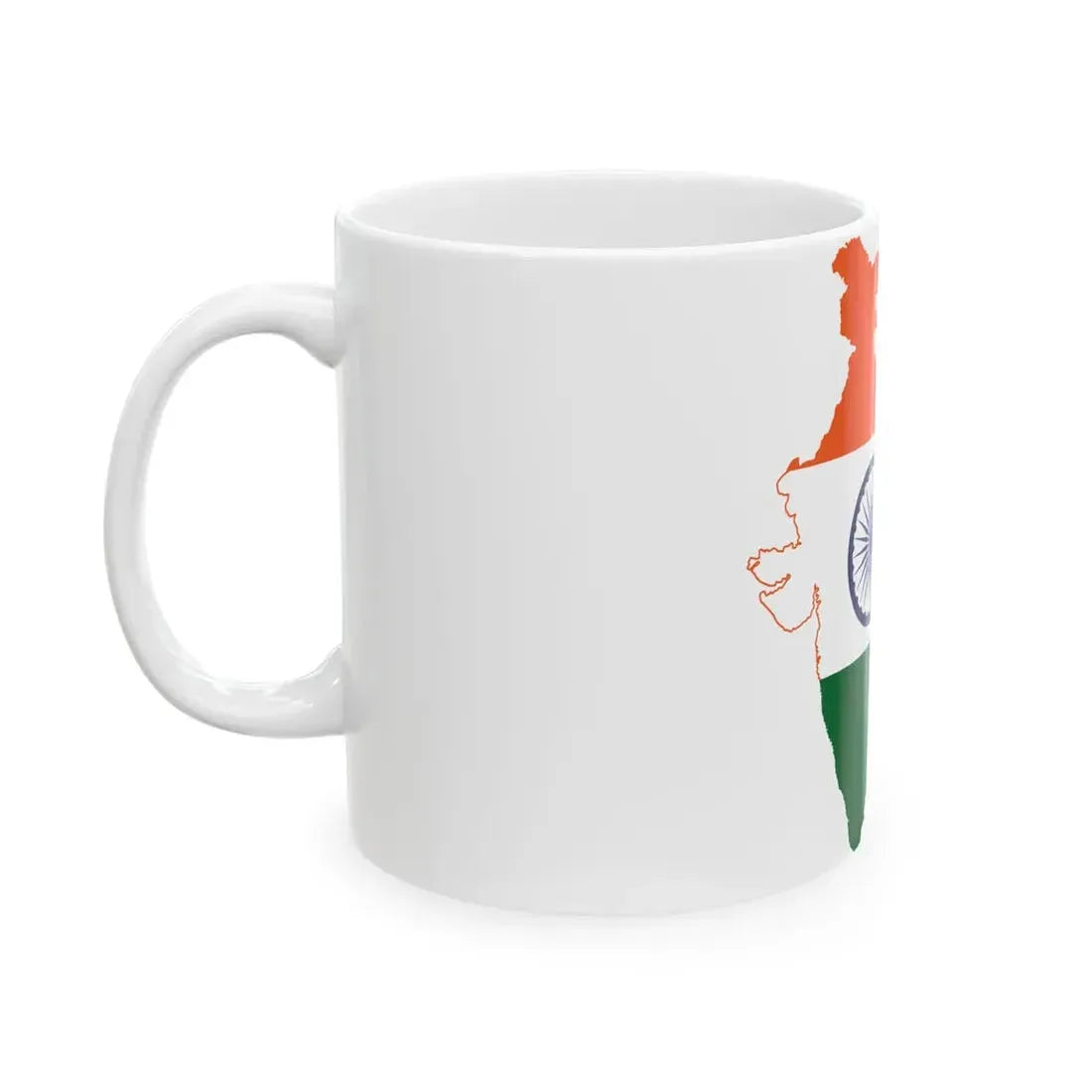 India geo stub (India) White Coffee Mug - Go Mug Yourself