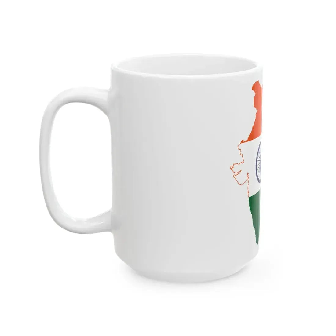 India geo stub (India) White Coffee Mug - Go Mug Yourself