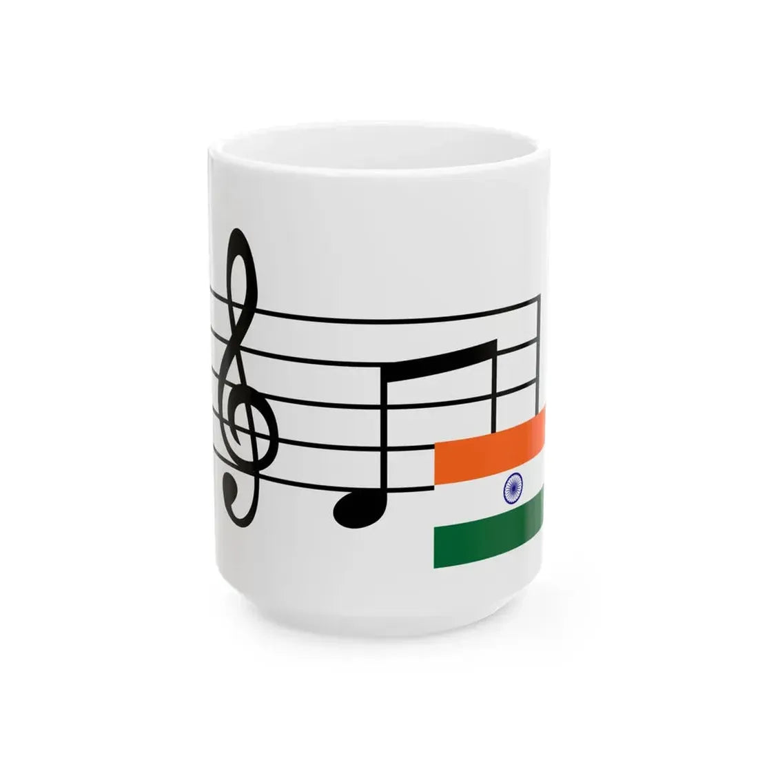 India-music (India) White Coffee Mug 15oz - Go Mug Yourself