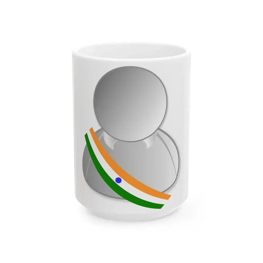 India politic personality icon (India) White Coffee Mug 15oz - Go Mug Yourself