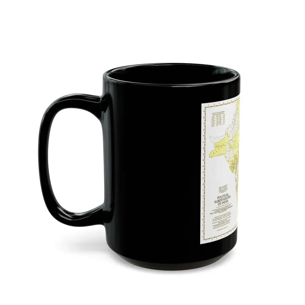 India - Political Subdivisions (1946) (Map) Black Coffee Mug - Go Mug Yourself