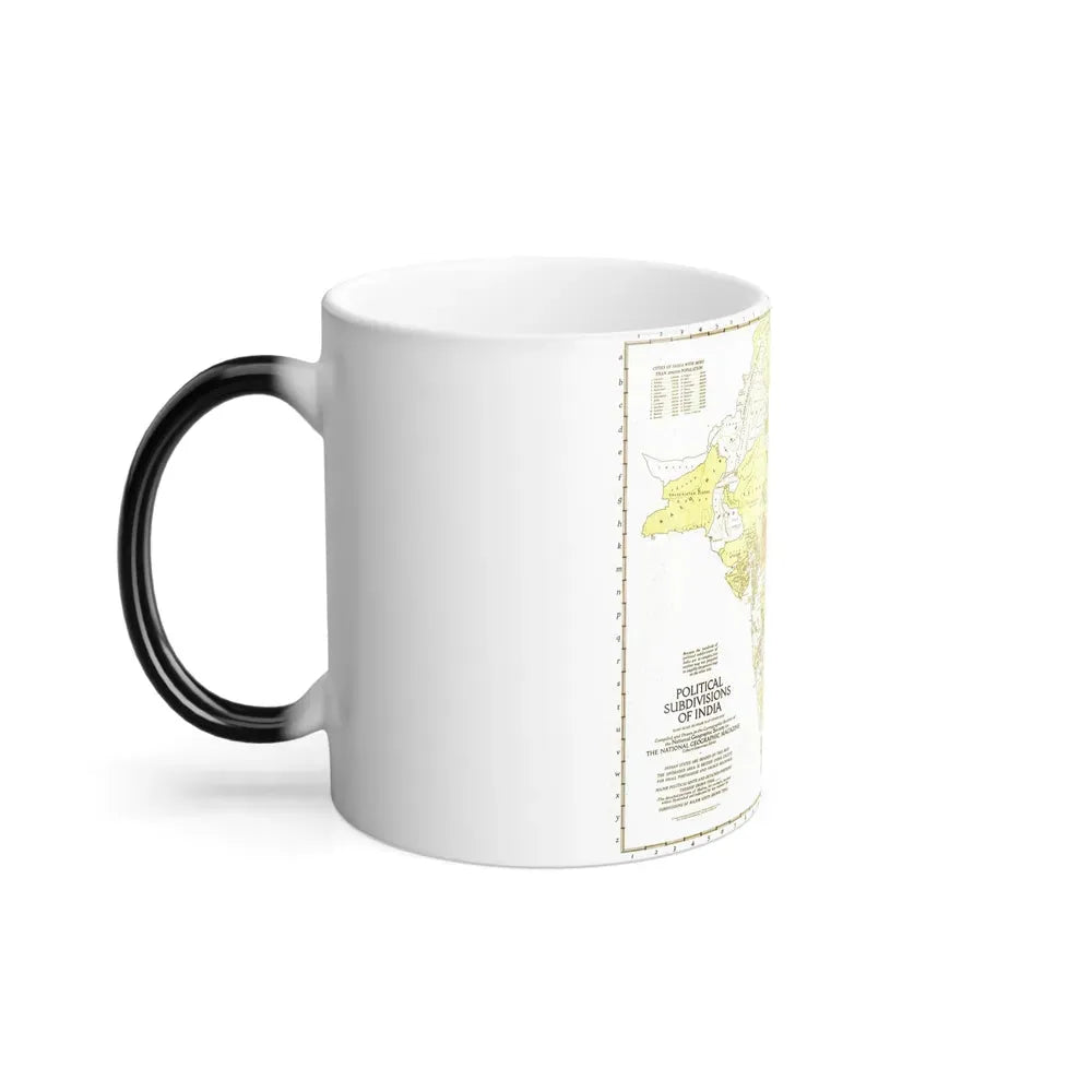 India - Political Subdivisions (1946) (Map) Color Changing Mug 11oz - Go Mug Yourself
