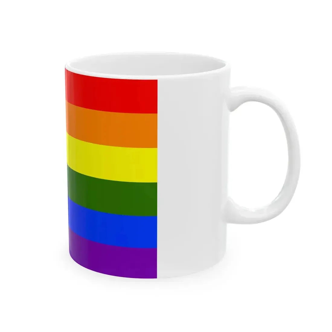 India Rainbow Flag (India) White Coffee Mug - Go Mug Yourself