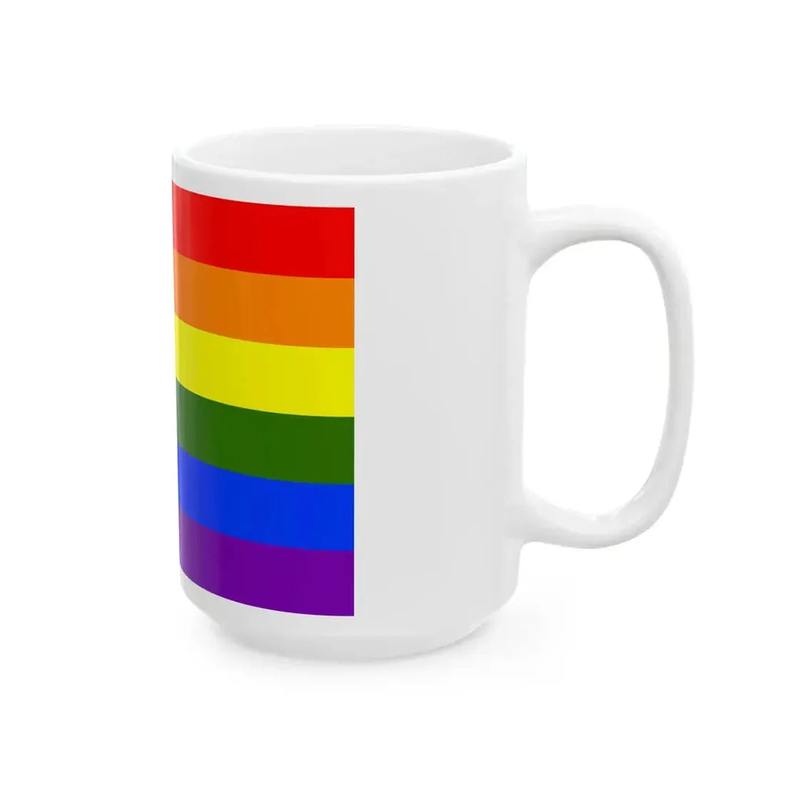 India Rainbow Flag (India) White Coffee Mug - Go Mug Yourself