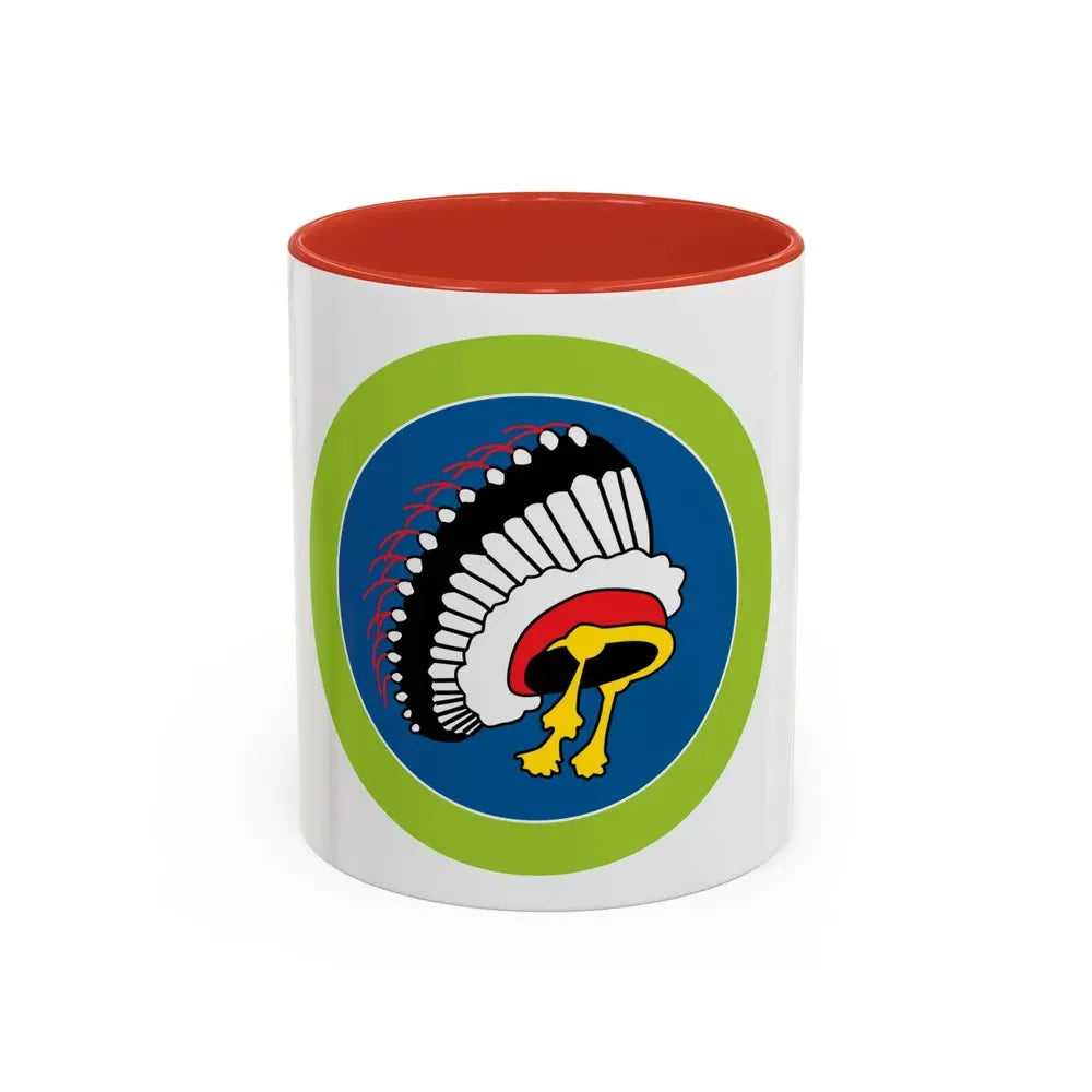 Indian Lore (Boy Scout Merit Badge) Accent Coffee Mug 11oz Red - Go Mug Yourself