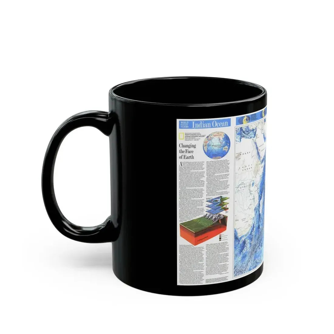Indian Ocean (1992) (Map) Black Coffee Mug - Go Mug Yourself