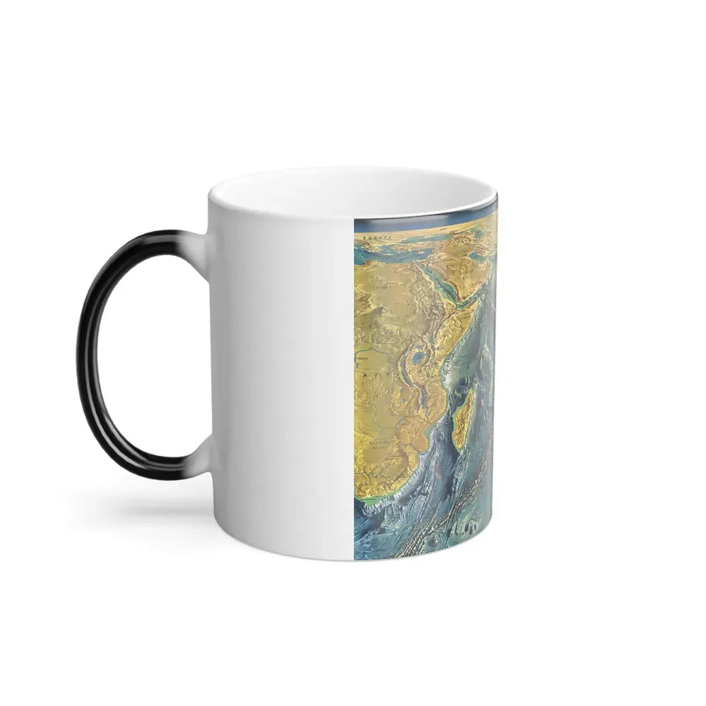 Indian Ocean Floor (1967) (Map) Color Changing Mug 11oz - Go Mug Yourself