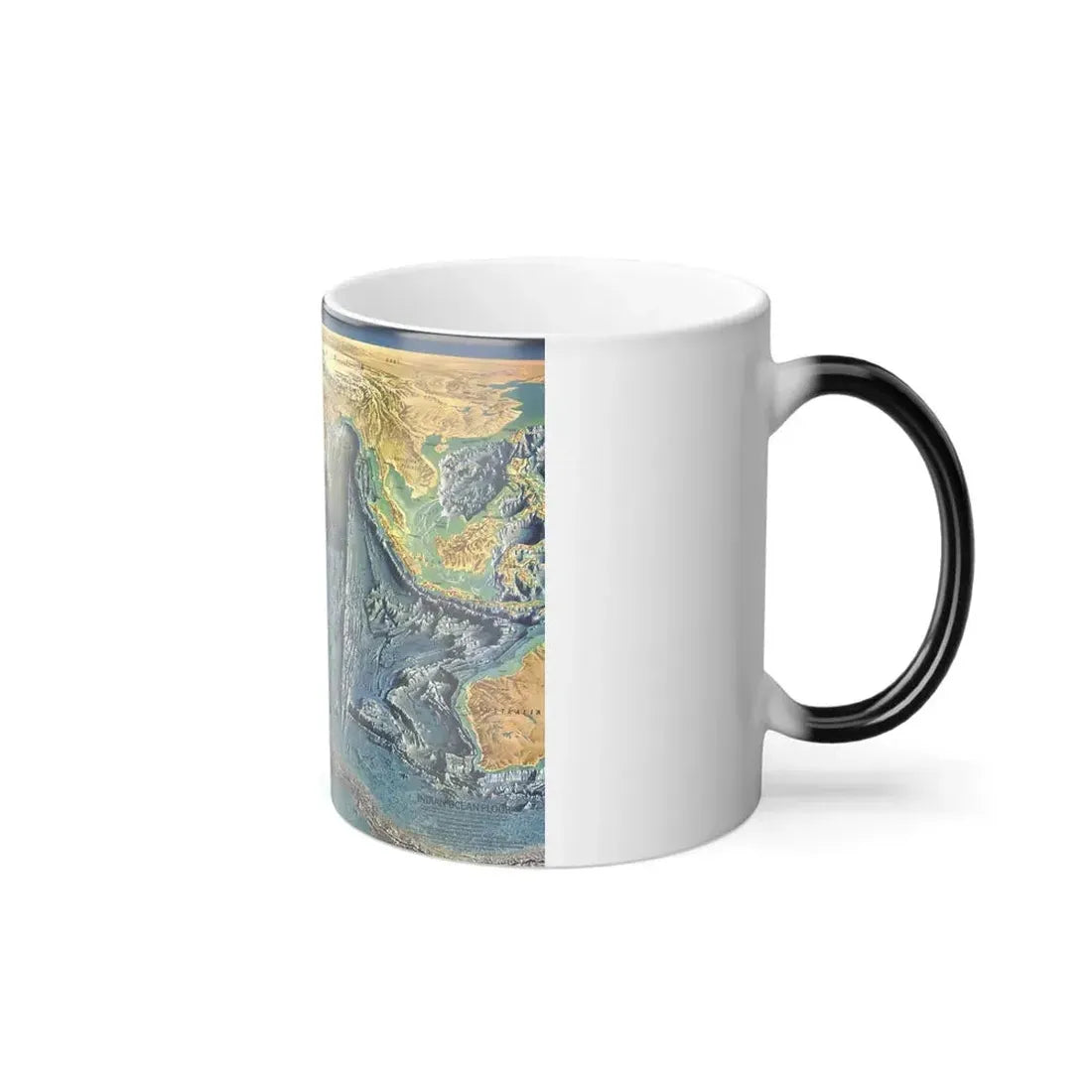 Indian Ocean Floor (1967) (Map) Color Changing Mug 11oz - Go Mug Yourself