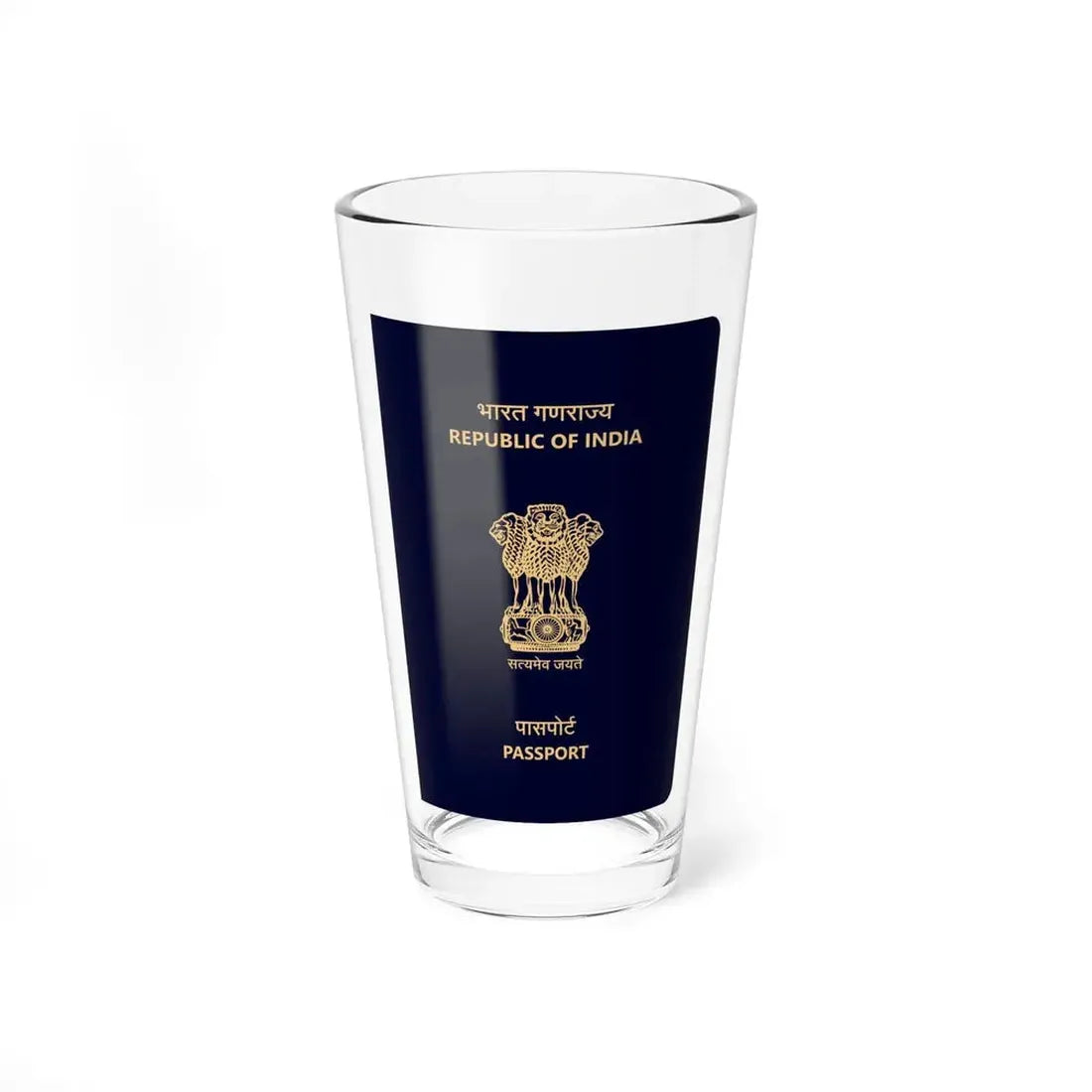 Indian Passport - Pint Glass 16oz 16oz - Go Mug Yourself