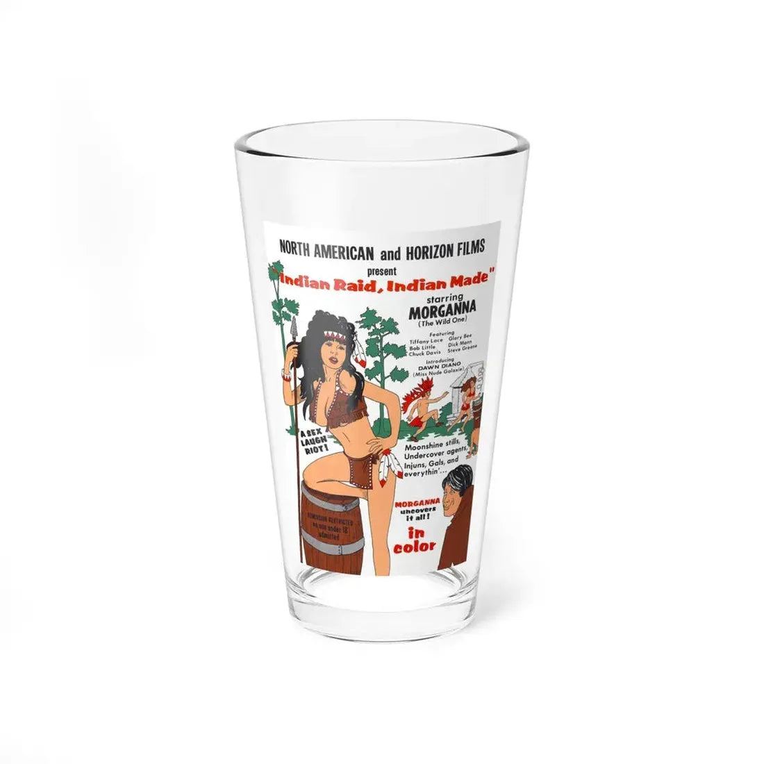 INDIAN RAID, INDIAN MADE 1969 Movie Poster - Pint Glass 16oz 16oz - Go Mug Yourself