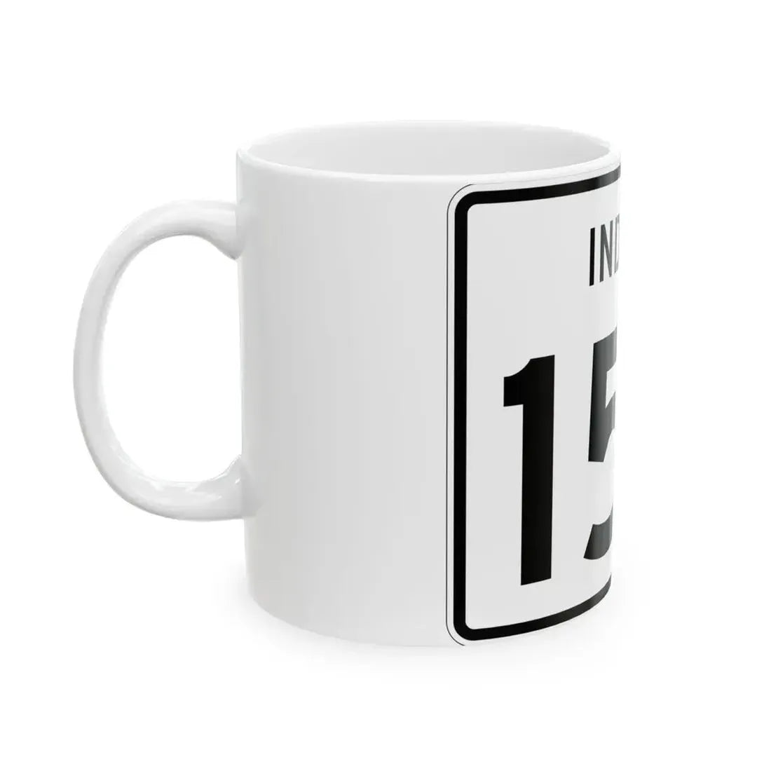 Indiana 154 (Indiana) (Road Sign) White Coffee Mug - Go Mug Yourself