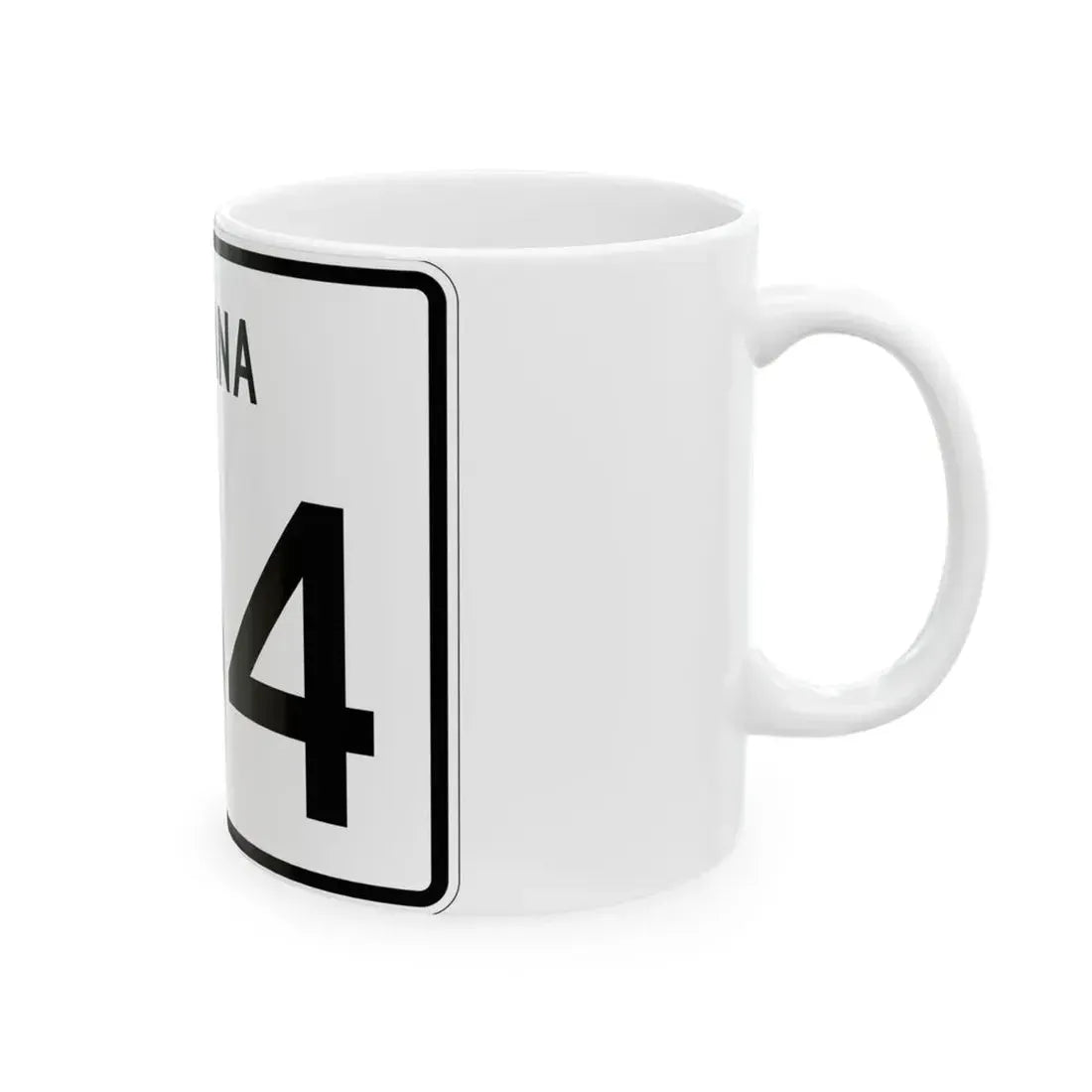 Indiana 154 (Indiana) (Road Sign) White Coffee Mug - Go Mug Yourself