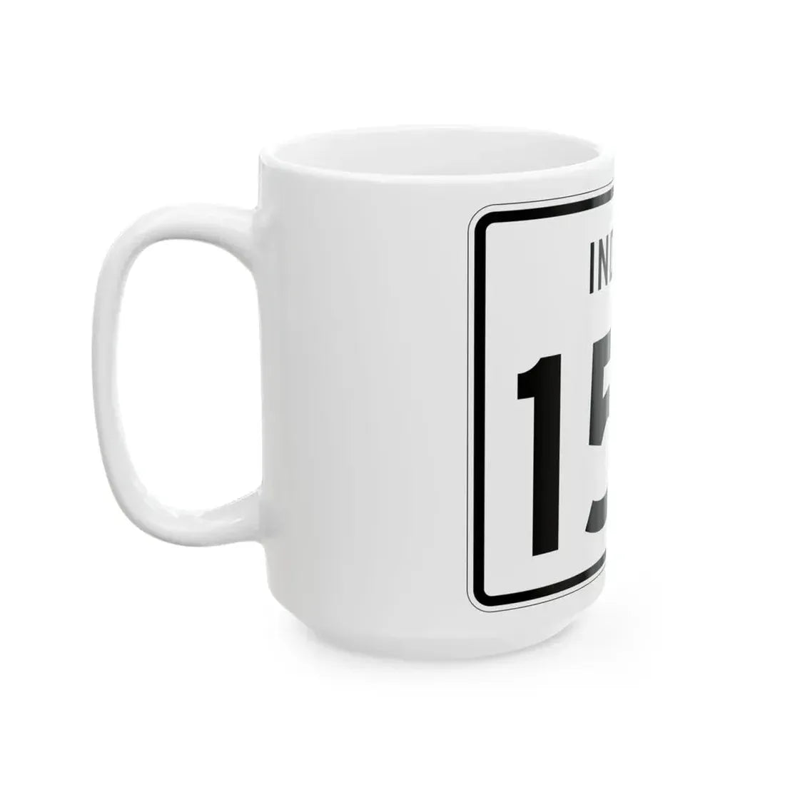 Indiana 154 (Indiana) (Road Sign) White Coffee Mug - Go Mug Yourself