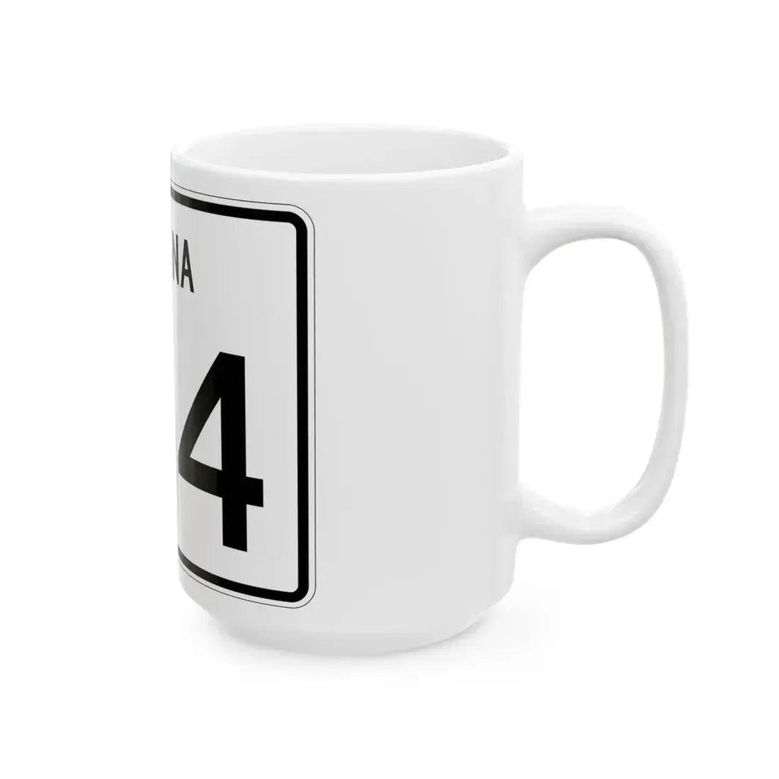 Indiana 154 (Indiana) (Road Sign) White Coffee Mug - Go Mug Yourself