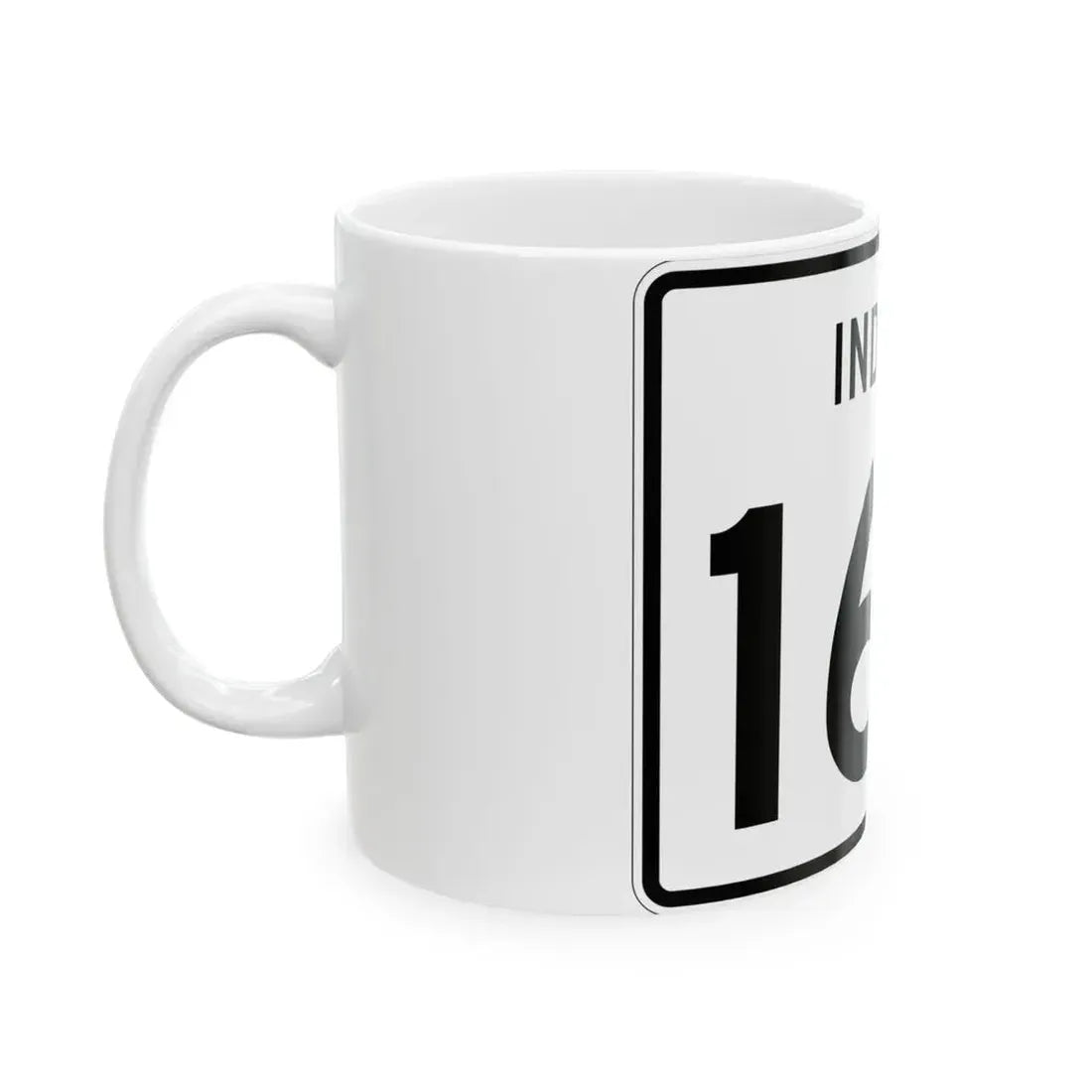 Indiana 160 (Indiana) (Road Sign) White Coffee Mug - Go Mug Yourself