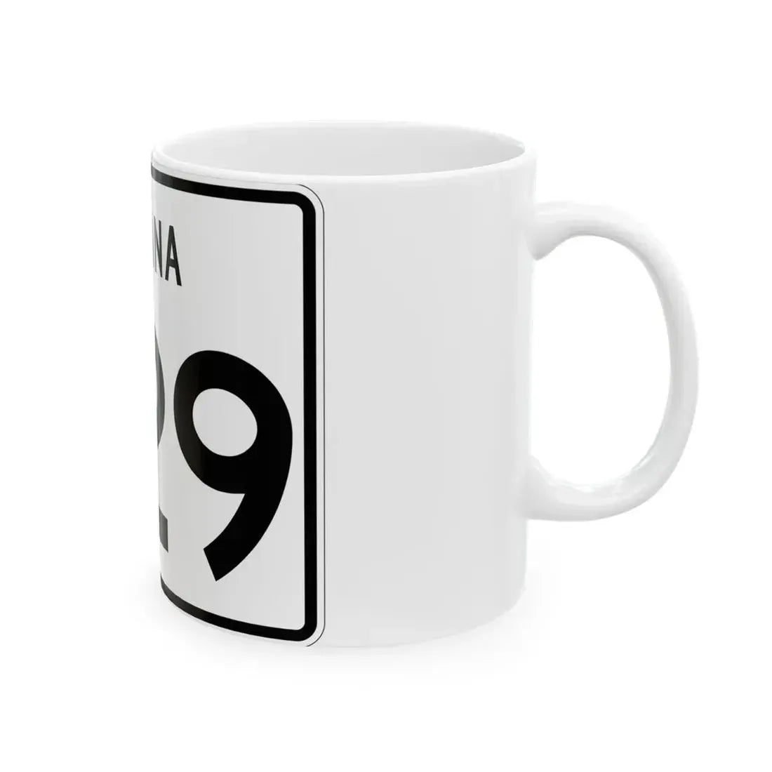 Indiana 229 (Indiana) (Road Sign) White Coffee Mug - Go Mug Yourself