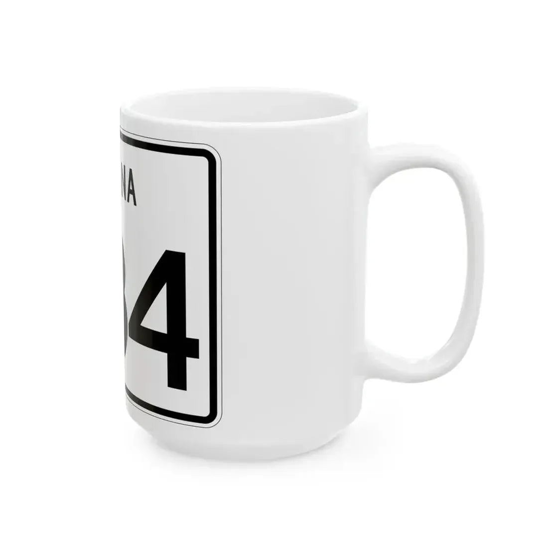 Indiana 234 (Indiana) (Road Sign) White Coffee Mug - Go Mug Yourself