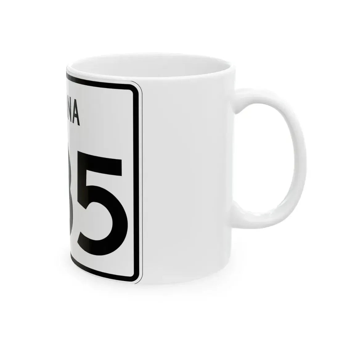 Indiana 235 (Indiana) (Road Sign) White Coffee Mug - Go Mug Yourself