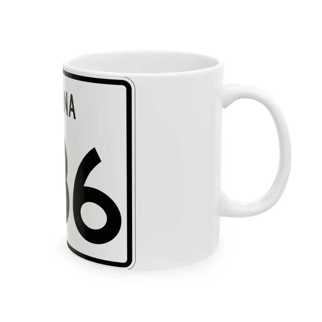 Indiana 236 (Indiana) (Road Sign) White Coffee Mug - Go Mug Yourself