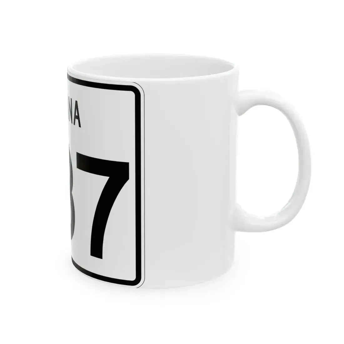 Indiana 237 (Indiana) (Road Sign) White Coffee Mug - Go Mug Yourself