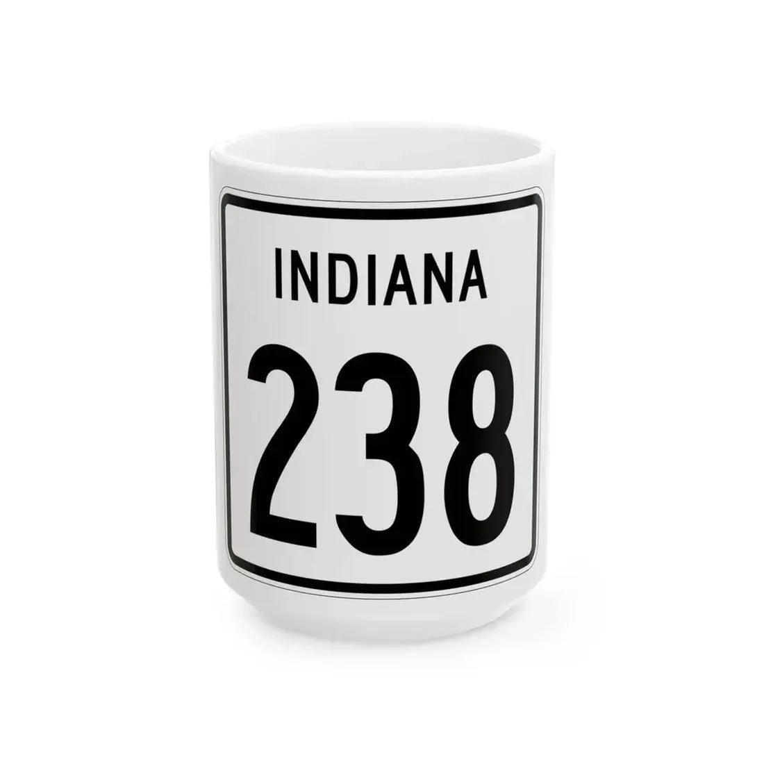 Indiana 238 1955 (Indiana) (Road Sign) White Coffee Mug 15oz - Go Mug Yourself