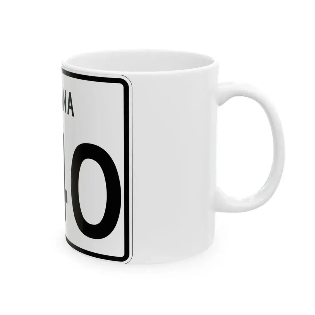 Indiana 240 (Indiana) (Road Sign) White Coffee Mug - Go Mug Yourself