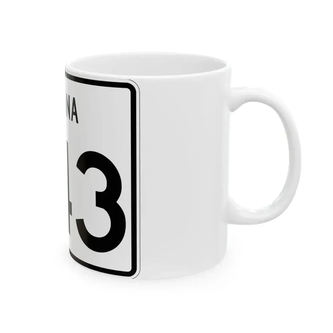 Indiana 243 (Indiana) (Road Sign) White Coffee Mug - Go Mug Yourself