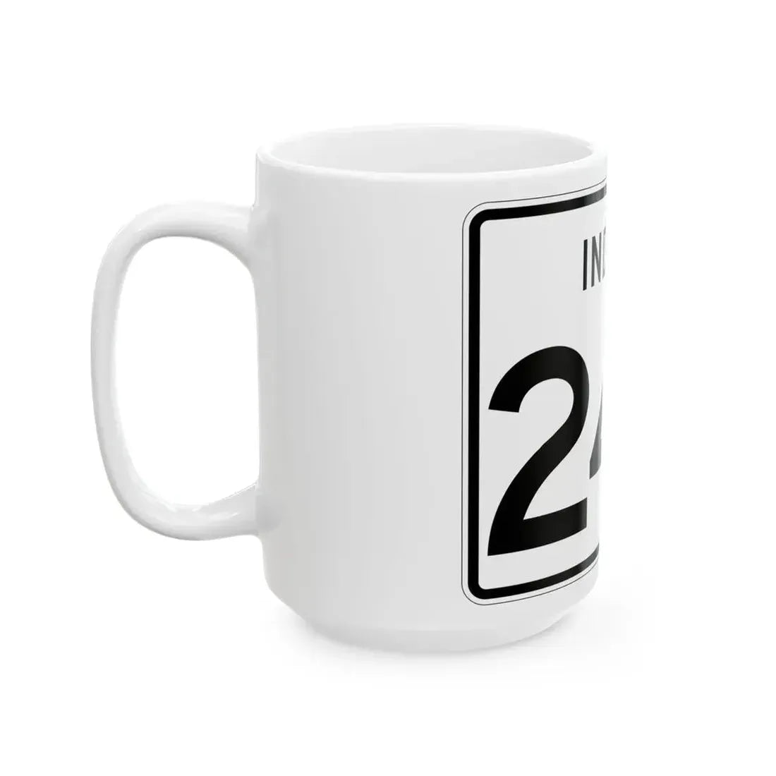 Indiana 244 (Indiana) (Road Sign) White Coffee Mug - Go Mug Yourself