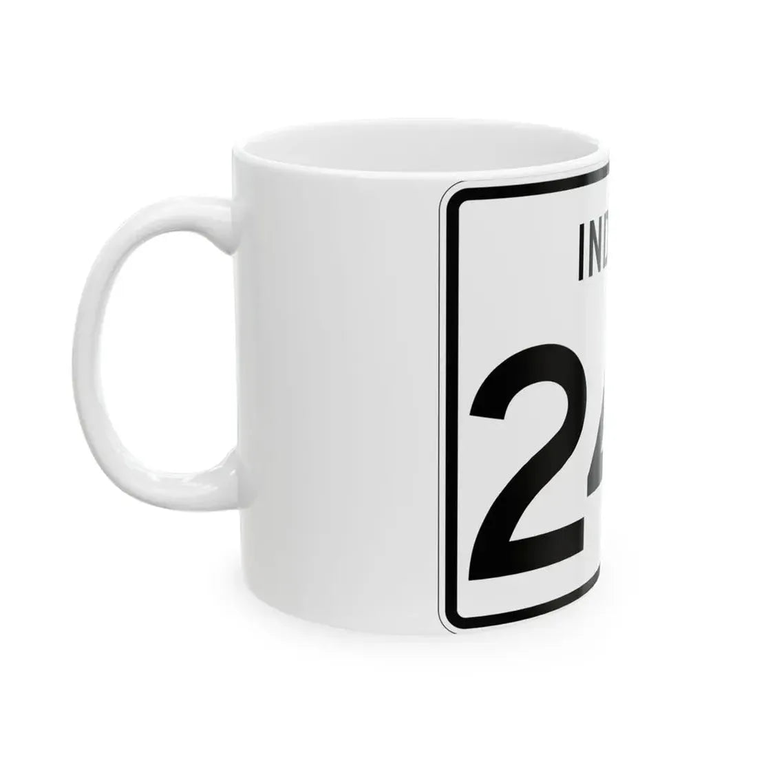 Indiana 245 (Indiana) (Road Sign) White Coffee Mug - Go Mug Yourself
