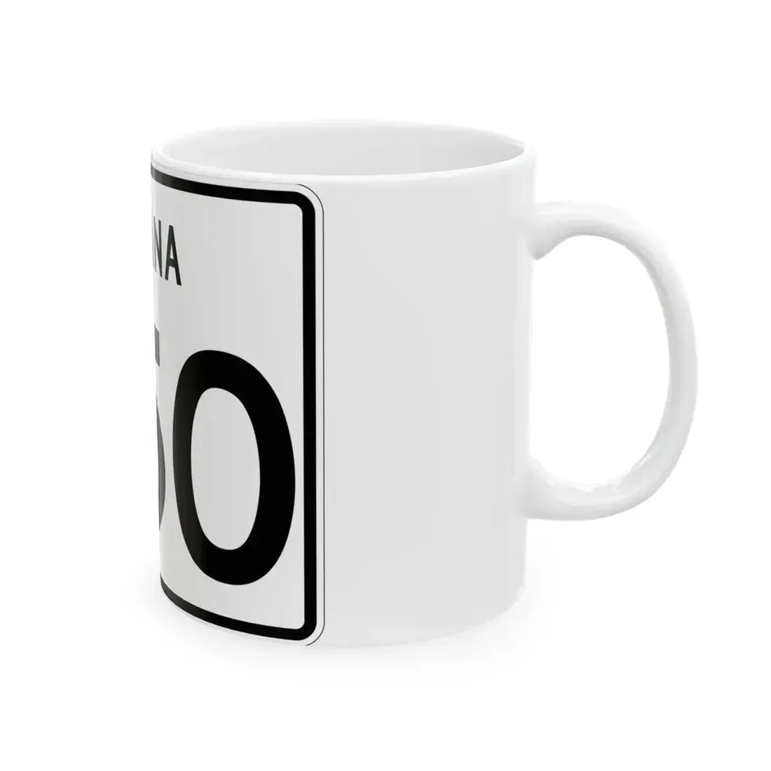 Indiana 250 (Indiana) (Road Sign) White Coffee Mug - Go Mug Yourself