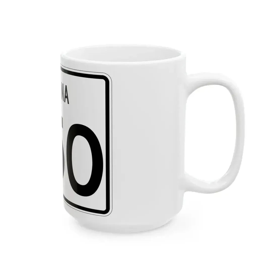 Indiana 250 (Indiana) (Road Sign) White Coffee Mug - Go Mug Yourself