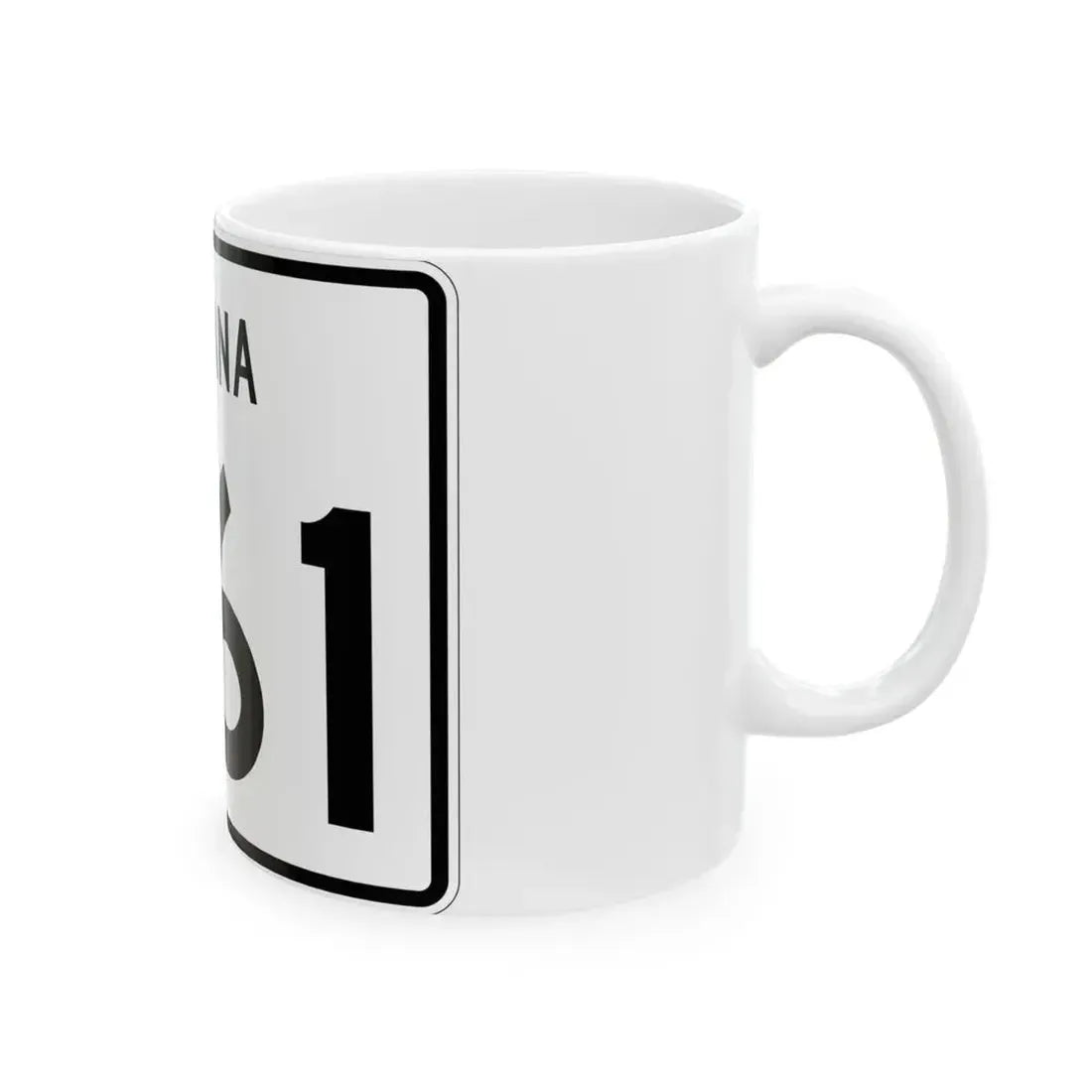 Indiana 261 (Indiana) (Road Sign) White Coffee Mug - Go Mug Yourself
