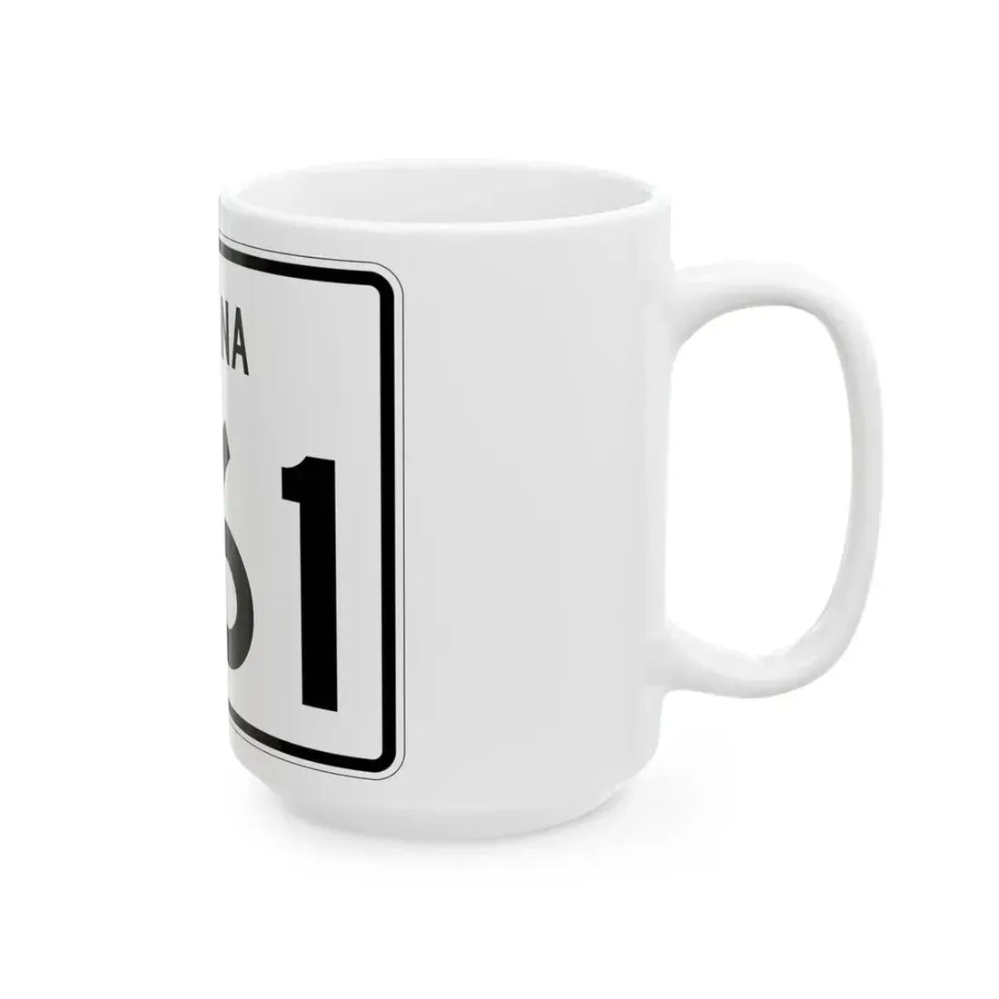 Indiana 261 (Indiana) (Road Sign) White Coffee Mug - Go Mug Yourself