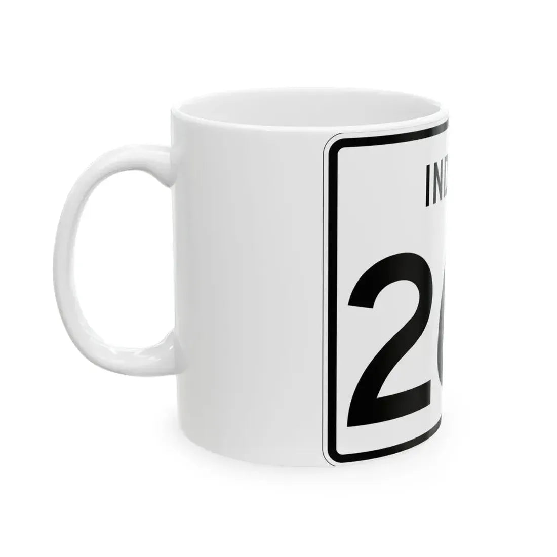 Indiana 263 (Indiana) (Road Sign) White Coffee Mug - Go Mug Yourself