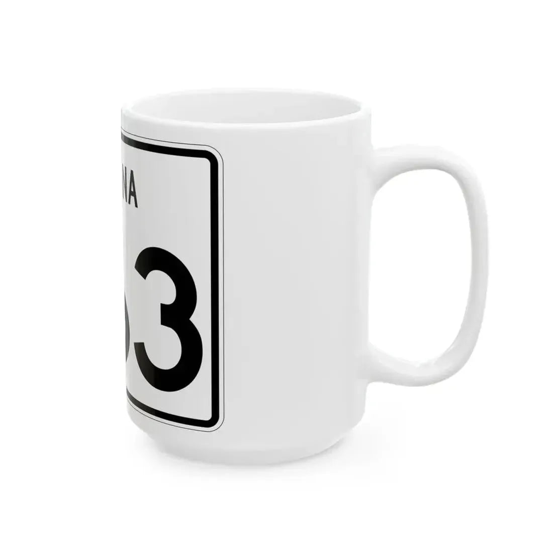 Indiana 263 (Indiana) (Road Sign) White Coffee Mug - Go Mug Yourself