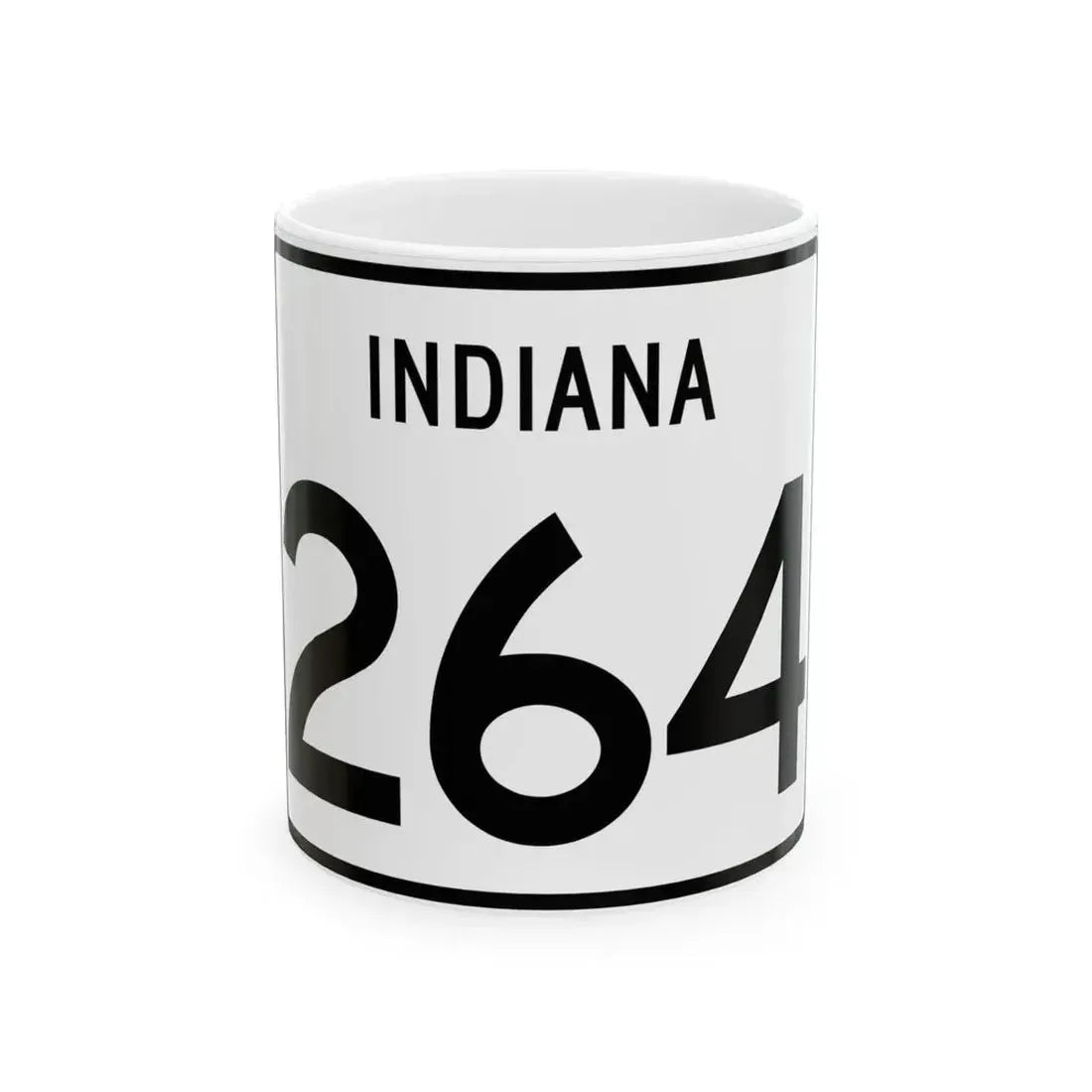 Indiana 264 (Indiana) (Road Sign) White Coffee Mug 11oz - Go Mug Yourself