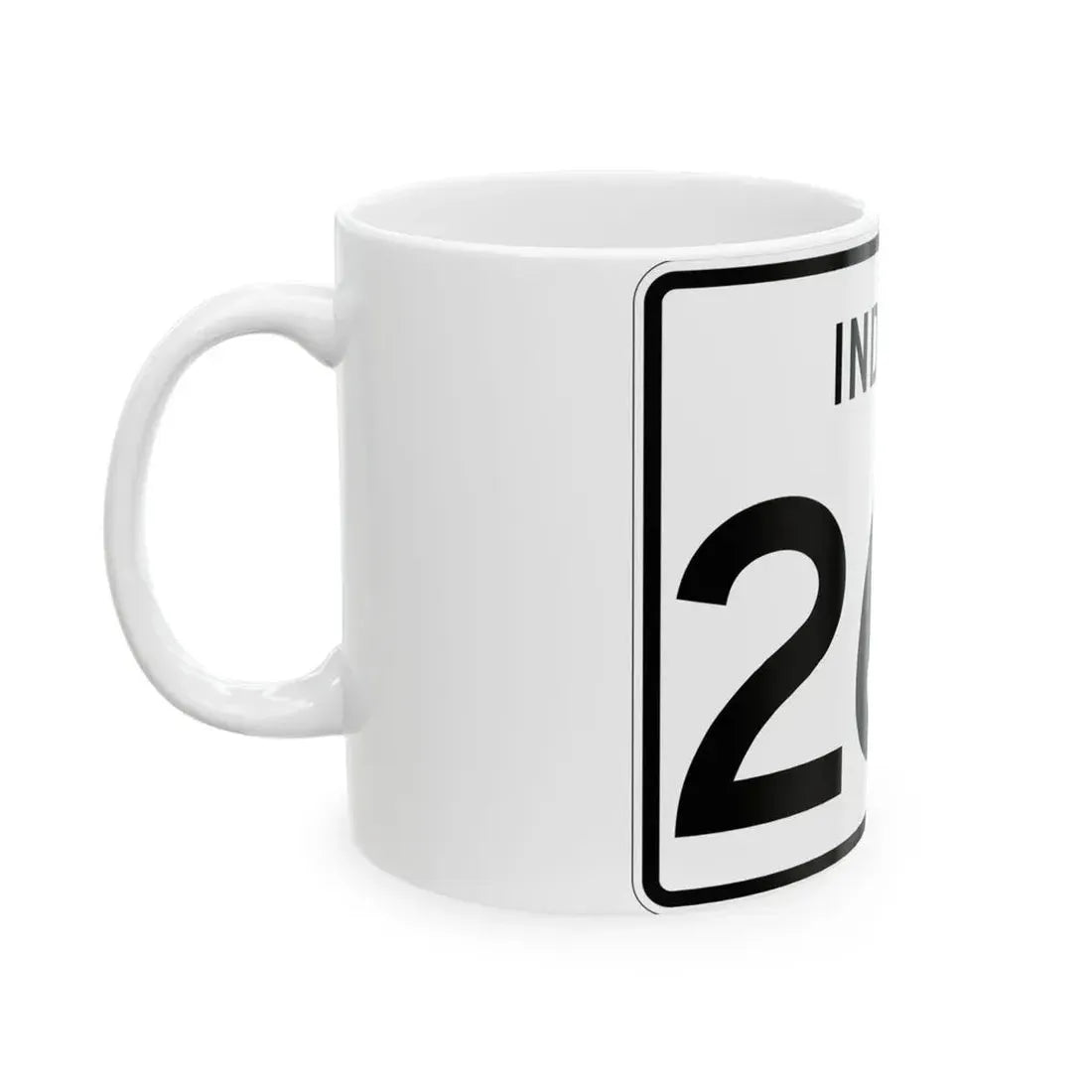 Indiana 264 (Indiana) (Road Sign) White Coffee Mug - Go Mug Yourself